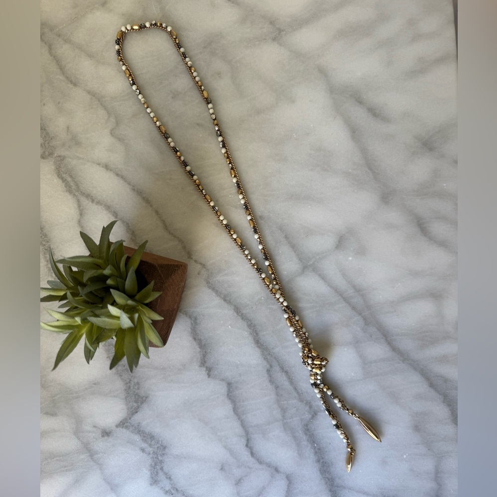 Stella & Dot Zoe Lariat Necklace Gold